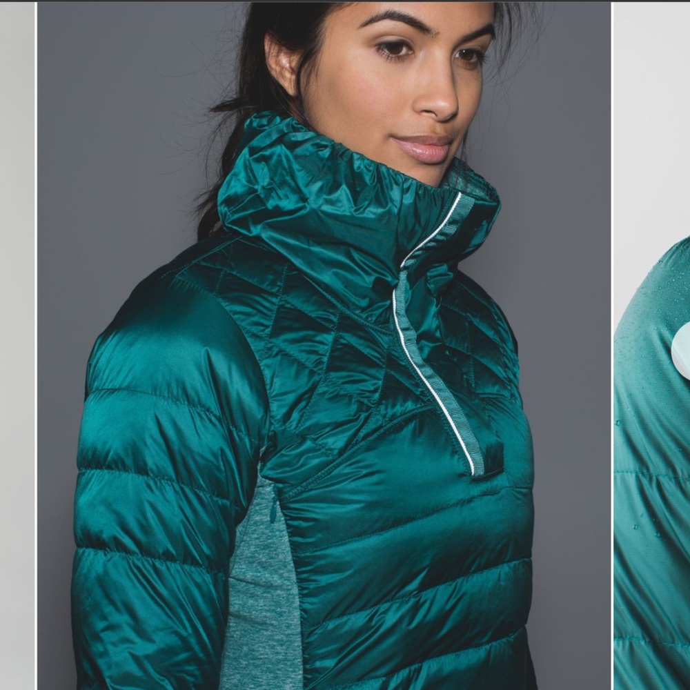 Lululemon Down For A Run Pullover Jacket | Size 4 | Forage Teal - Picture 6 of 6